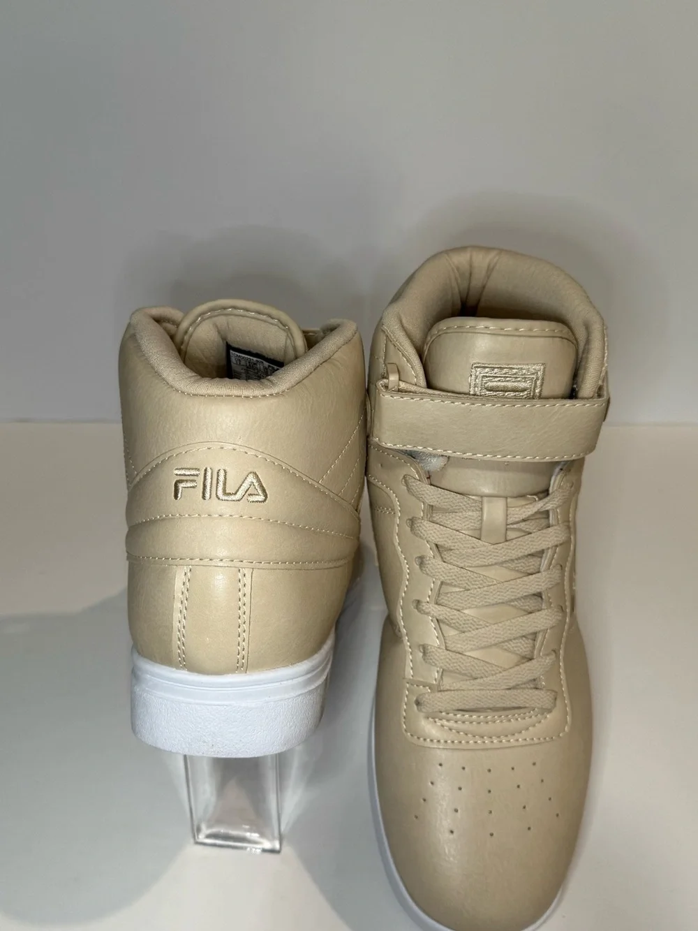 Fila Beige High-Top Athletic Sneakers
